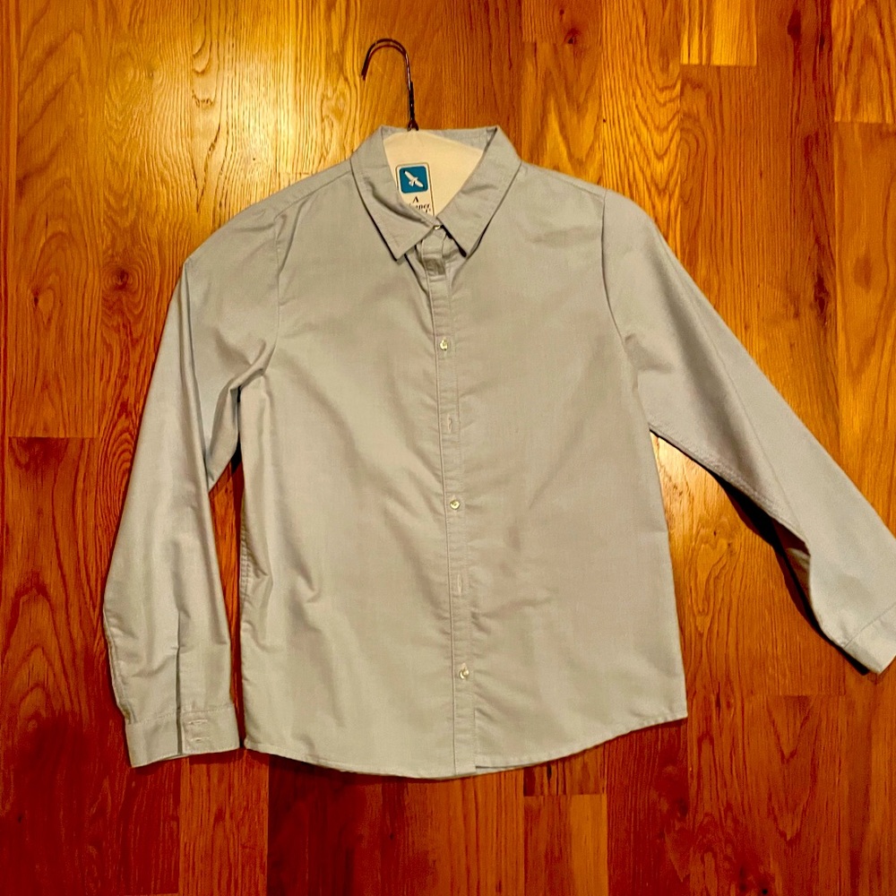 Back to School Land’s End Light Blue Button Up Size 14